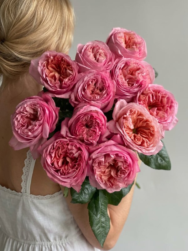 Букет из 11 пионовидных роз Pink Expression