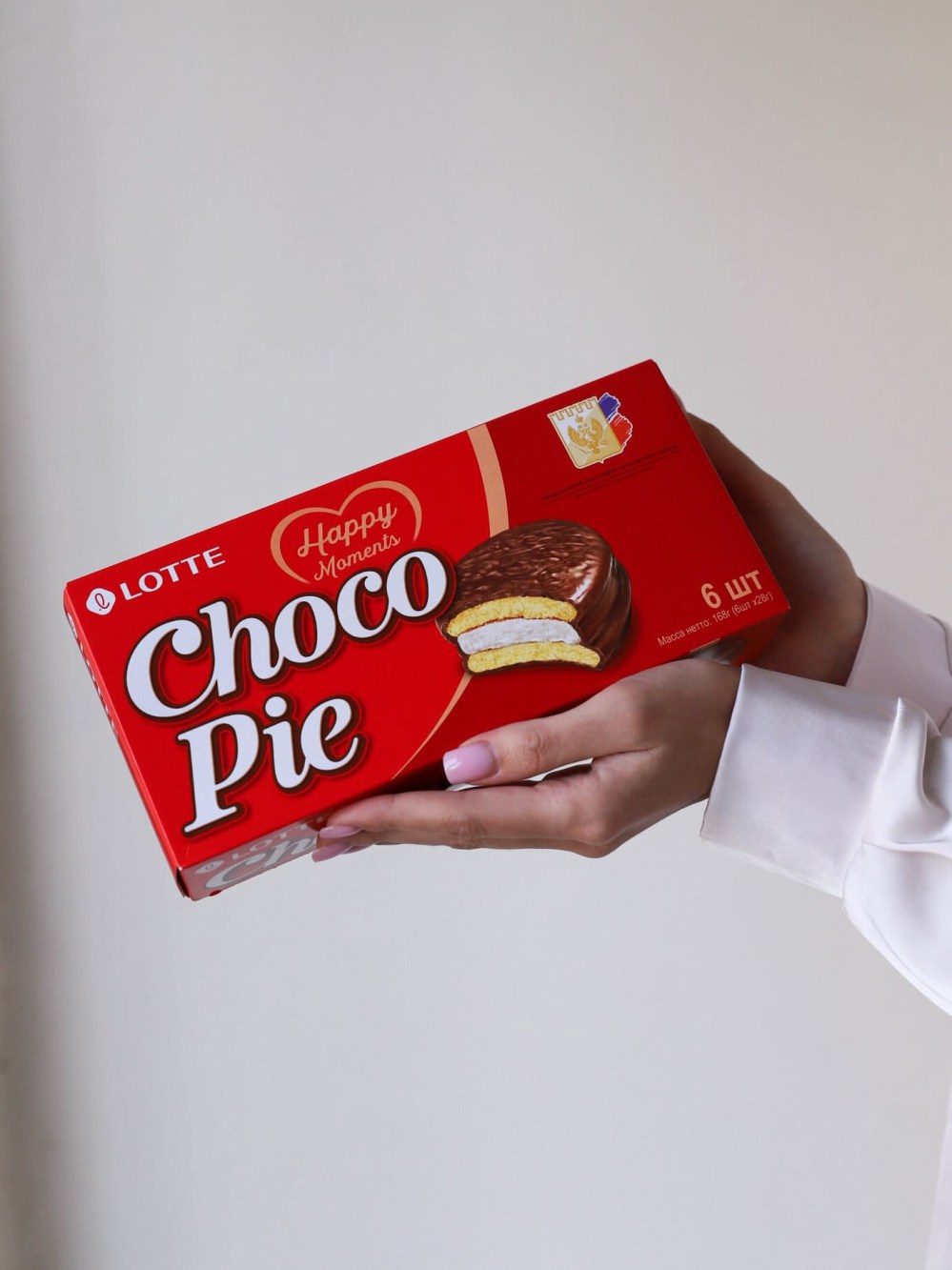 Пирожное Lotte Choco Pie 6 шт в красной упаковке